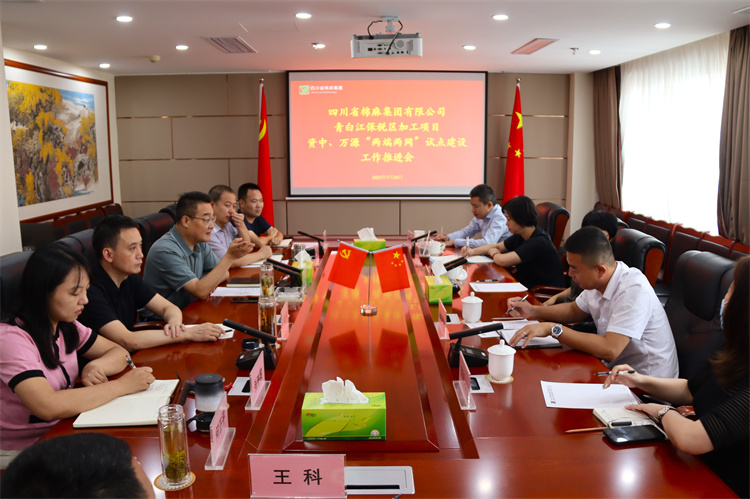 鄧華主持召開集團公司青白江保稅區(qū)加工項目資中 、萬源“兩端兩網(wǎng)”試點建設(shè)項目工作推進會