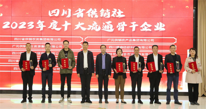 四川省棉麻集團(tuán)有限公司相關(guān)單位和個人榮獲四川省供銷社“2023年度十大流通骨干企業(yè)、最美供銷人”榮譽(yù)獎項